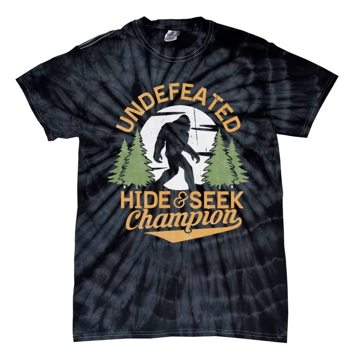 Bigfoot Hide And Seek Champion Sasquatch Stuff Tie-Dye T-Shirt