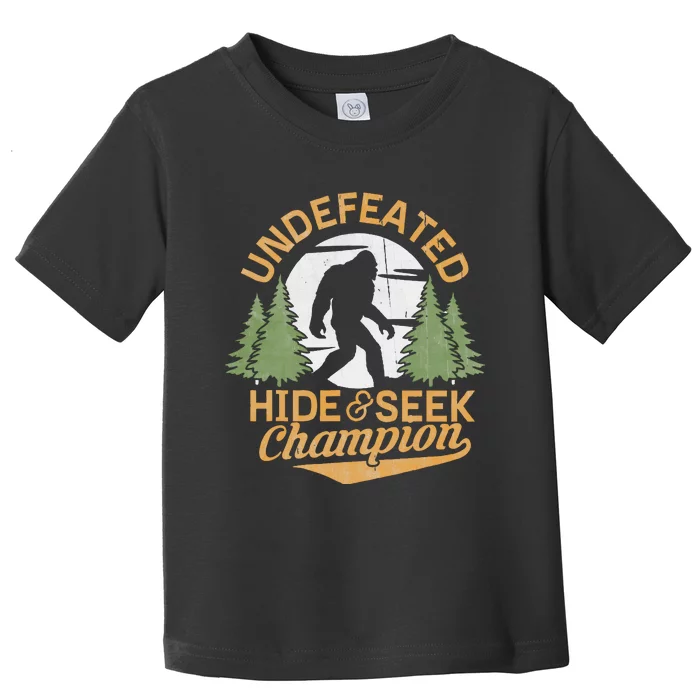 Bigfoot Hide And Seek Champion Sasquatch Stuff Toddler T-Shirt