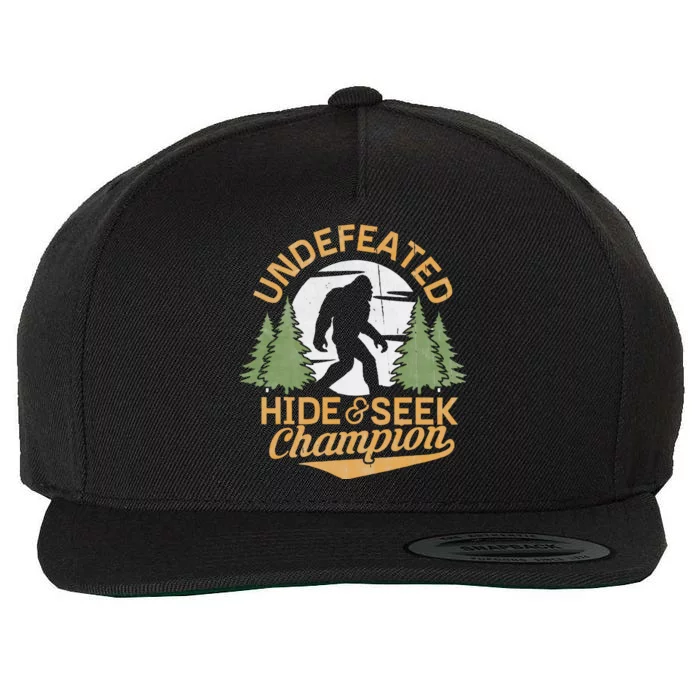 Bigfoot Hide And Seek Champion Sasquatch Stuff Wool Snapback Cap