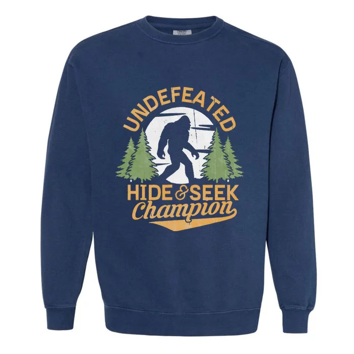 Bigfoot Hide And Seek Champion Sasquatch Stuff Garment-Dyed Sweatshirt