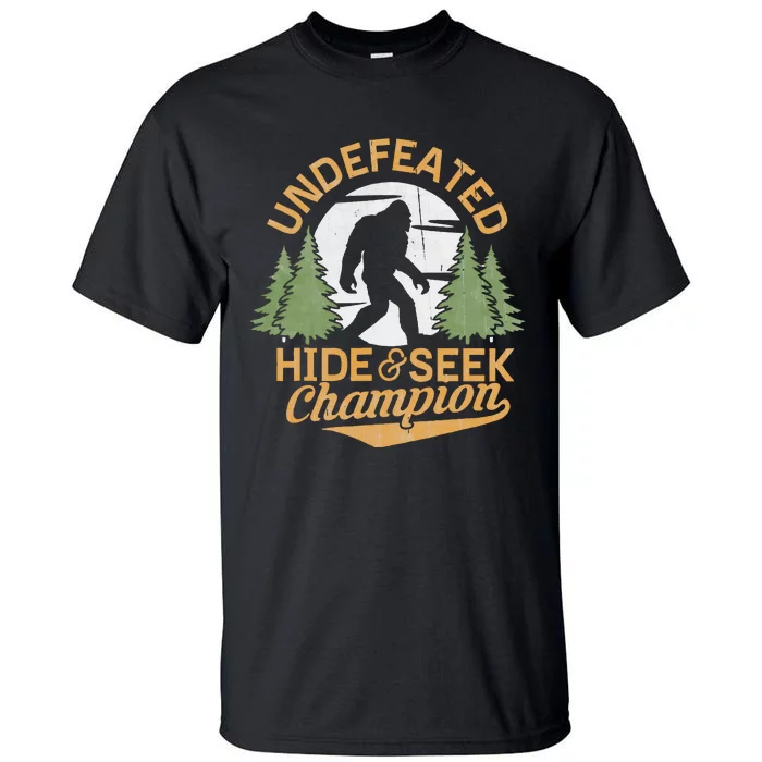 Bigfoot Hide And Seek Champion Sasquatch Stuff Tall T-Shirt