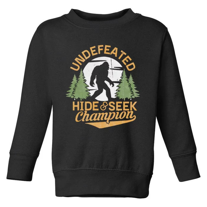 Bigfoot Hide And Seek Champion Sasquatch Stuff Toddler Sweatshirt