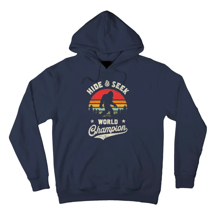 Bigfoot Hide And Seek World Champion SasquatchRetro Vintage Hoodie