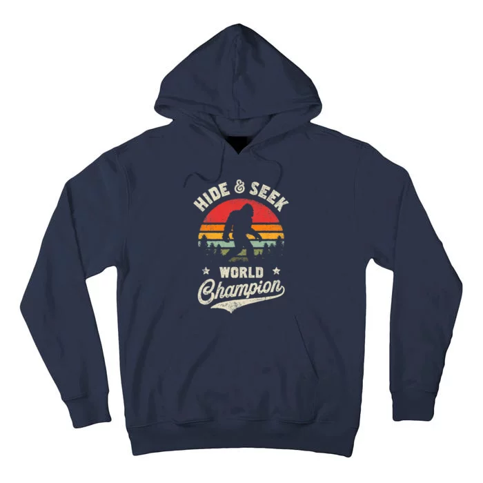 Bigfoot Hide And Seek World Champion SasquatchRetro Vintage Tall Hoodie