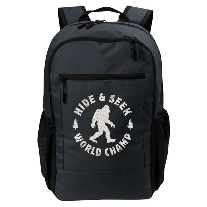 Bigfoot Hide And Seek World Champion Sasquatch Retro Vintage Daily Commute Backpack