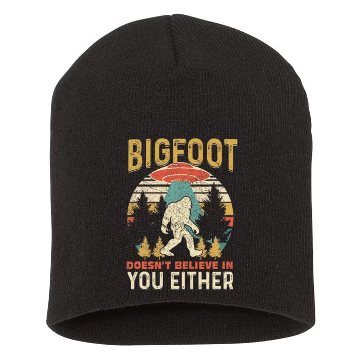 Bigfoot Hide And Seek World Champion Sasquatch Men Short Acrylic Beanie