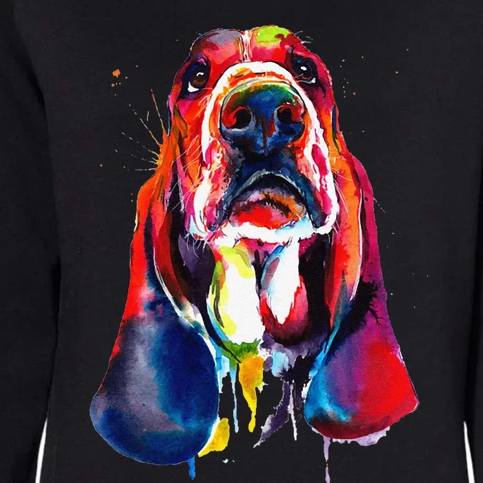 Basset Hound Artistic Funny Dog Cute Sweet Gift Birthday Womens California Wash Sweatshirt