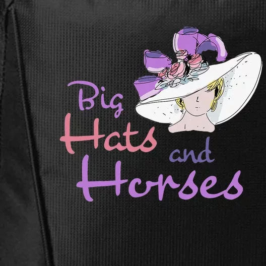 Big Hats And Horses Derby Day Kentucky City Backpack