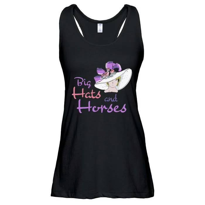 Big Hats And Horses Derby Day Kentucky Ladies Essential Flowy Tank