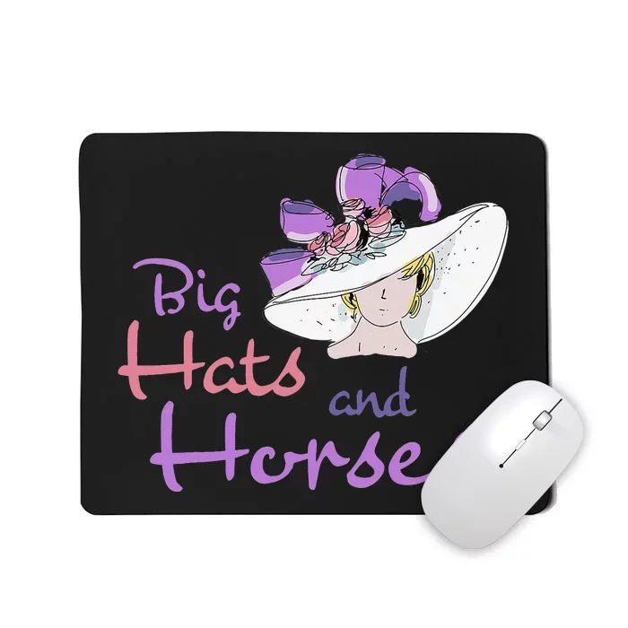 Big Hats And Horses Derby Day Kentucky Mousepad