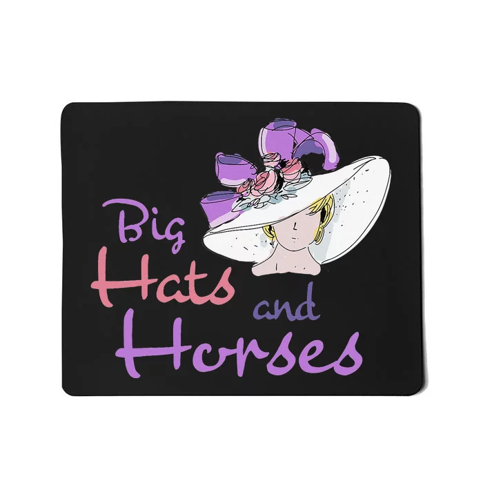 Big Hats And Horses Derby Day Kentucky Mousepad