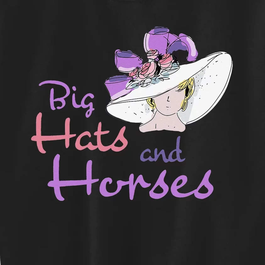 Big Hats And Horses Derby Day Kentucky Kids Sweatshirt