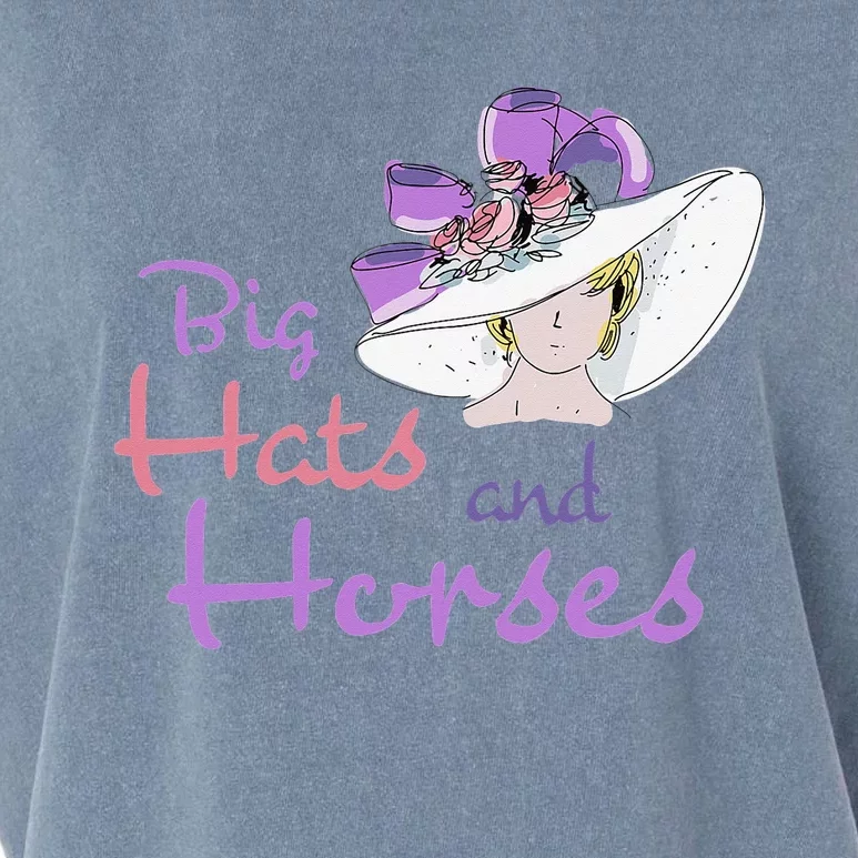 Big Hats And Horses Derby Day Kentucky Garment-Dyed Women's Muscle Tee