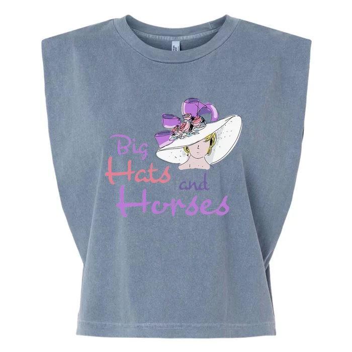 Big Hats And Horses Derby Day Kentucky Garment-Dyed Women's Muscle Tee