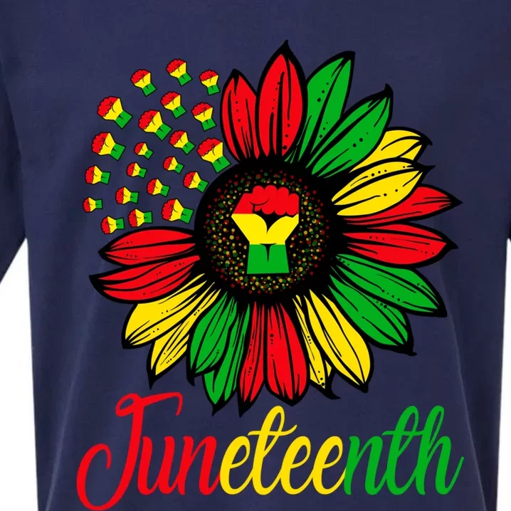 Black History African American Juneteenth Freedom Sunflower Great Gift Sueded Cloud Jersey T-Shirt