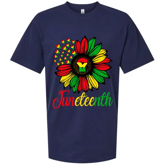 Black History African American Juneteenth Freedom Sunflower Great Gift Sueded Cloud Jersey T-Shirt