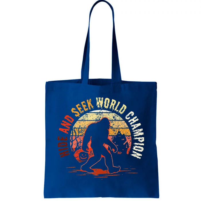 Bigfoot Hide And Seek World Champion Sasquatch Halloween Tote Bag