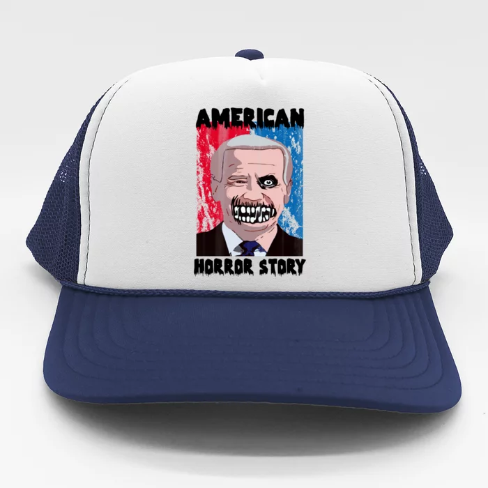 Biden Horror American Zombie Story Halloween Trucker Hat