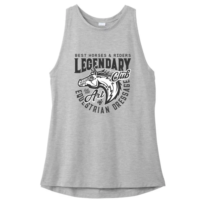 Best Horses And Rider Equestrian Dressage Ladies Tri-Blend Wicking Tank