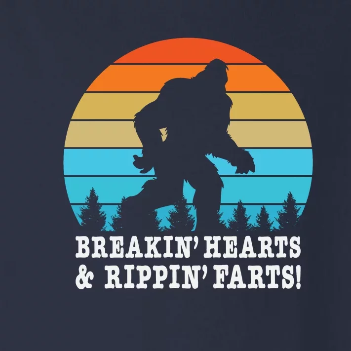 Breakin Hearts And Rippin Farts Funny Bigfoot Toddler Long Sleeve Shirt