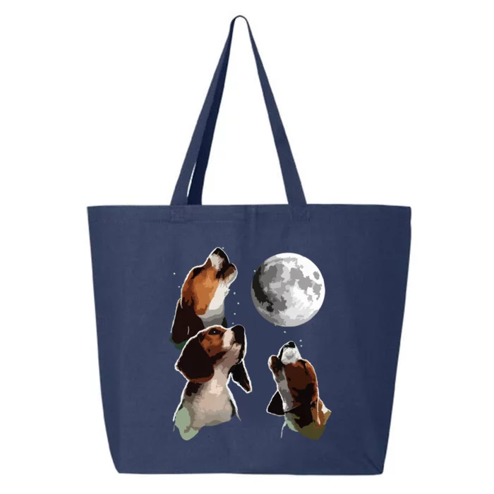 Beagle Howling At The Moon Funny Beagle Owner Beagle 25L Jumbo Tote