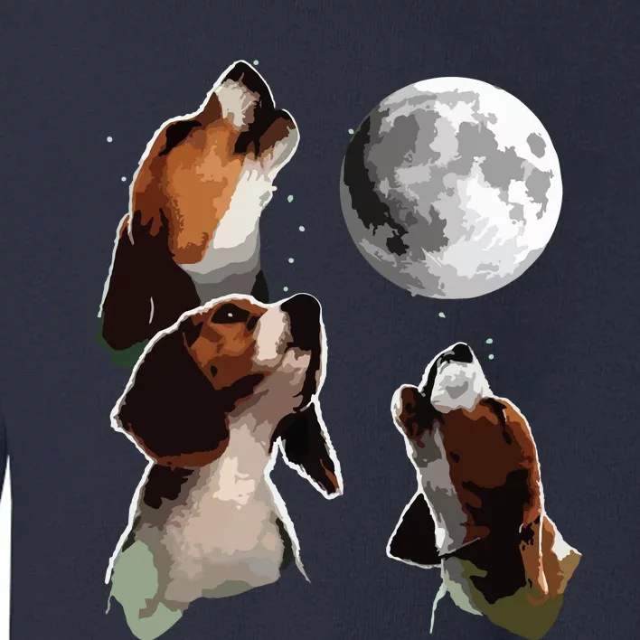 Beagle Howling At The Moon Funny Beagle Owner Beagle Toddler Sweatshirt