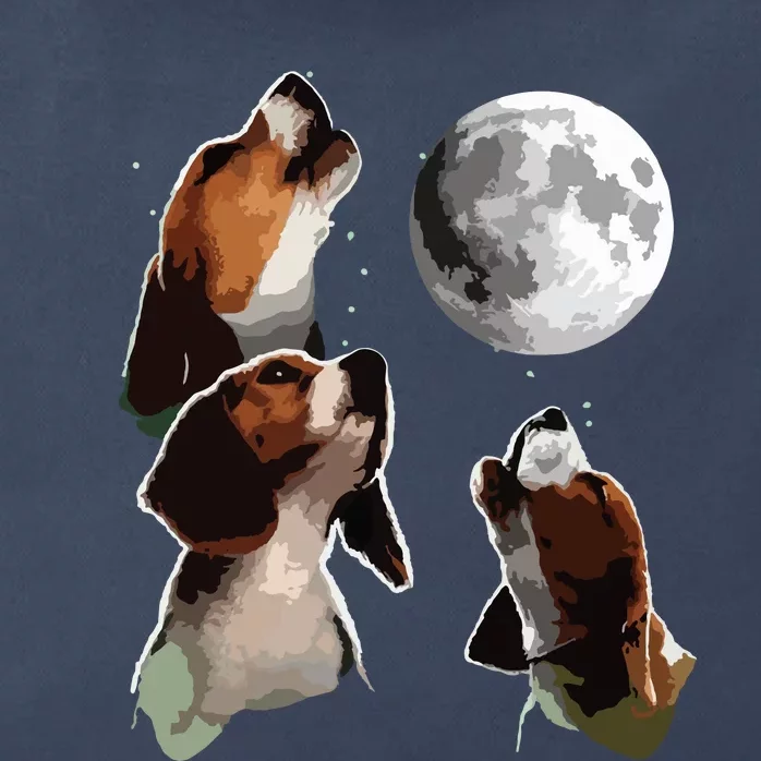 Beagle Howling At The Moon Funny Beagle Owner Beagle Zip Tote Bag