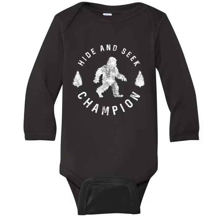 Bigfoot Hide And Seek Champion Baby Long Sleeve Bodysuit