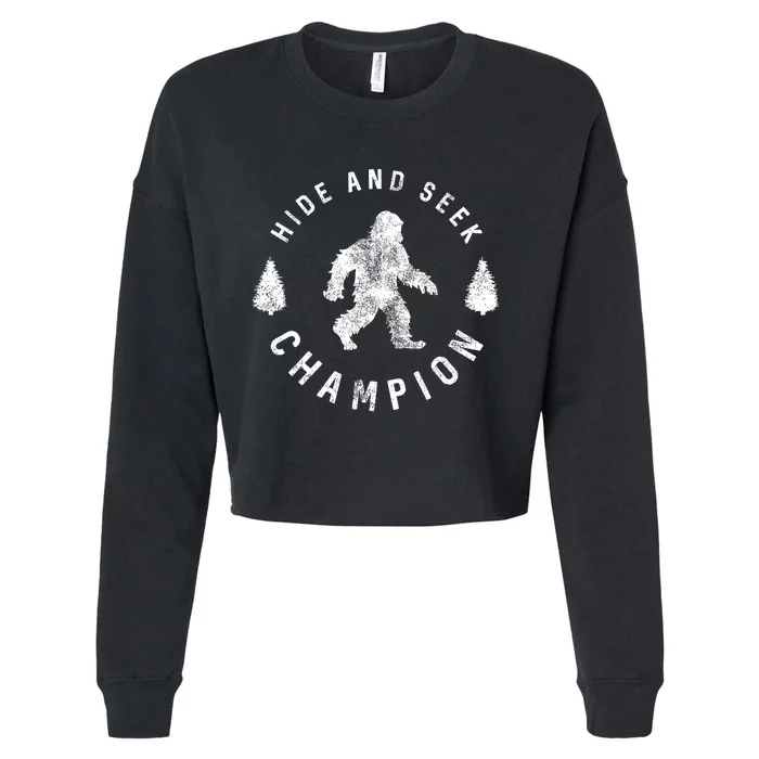 Bigfoot Hide And Seek Champion Cropped Pullover Crew