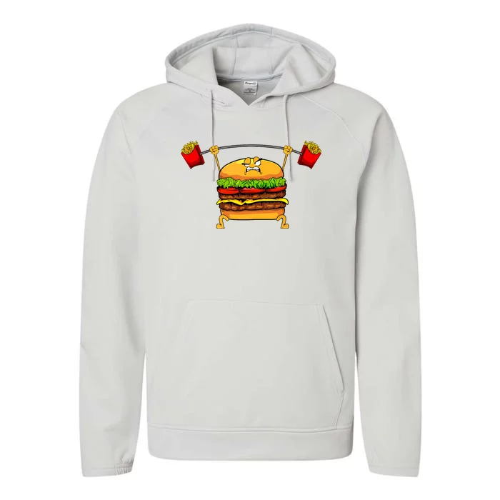 Best Hamburger Art Women Cheeseburger Fast Food Lovers Performance Fleece Hoodie