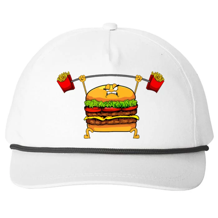 Best Hamburger Art Women Cheeseburger Fast Food Lovers Snapback Five-Panel Rope Hat