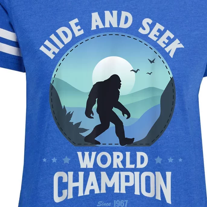 Bigfoot Hide And Seek Bigfoot Hide And Seek Champion Enza Ladies Jersey Football T-Shirt