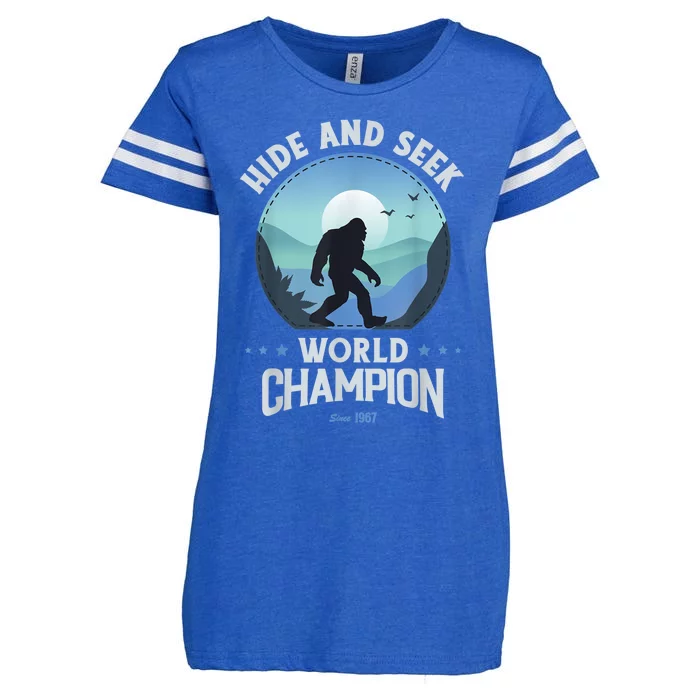 Bigfoot Hide And Seek Bigfoot Hide And Seek Champion Enza Ladies Jersey Football T-Shirt