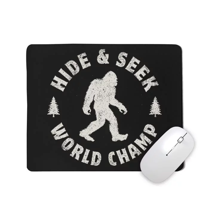 Bigfoot Hide And Seek World Champion Sasquatch Retro Vintage Mousepad