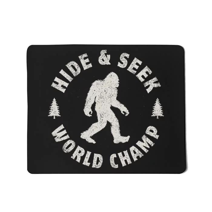 Bigfoot Hide And Seek World Champion Sasquatch Retro Vintage Mousepad