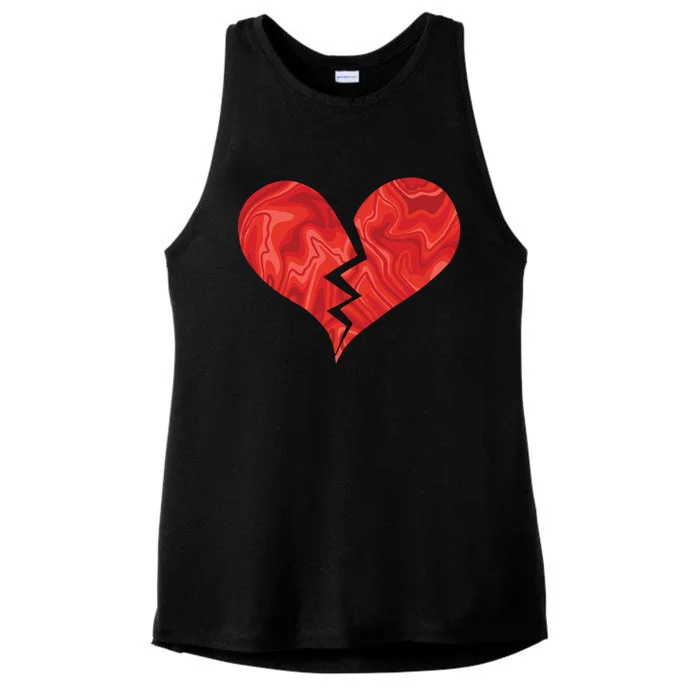 Broken Heart Anti Valentine Ladies Tri-Blend Wicking Tank