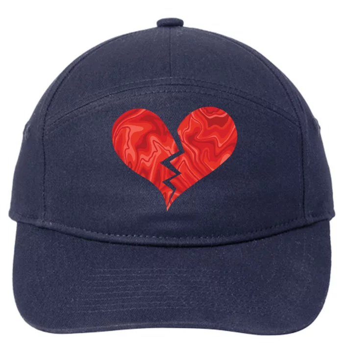 Broken Heart Anti Valentine 7-Panel Snapback Hat