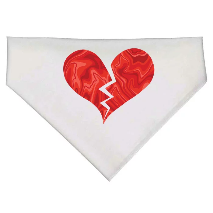 Broken Heart Anti Valentine USA-Made Doggie Bandana