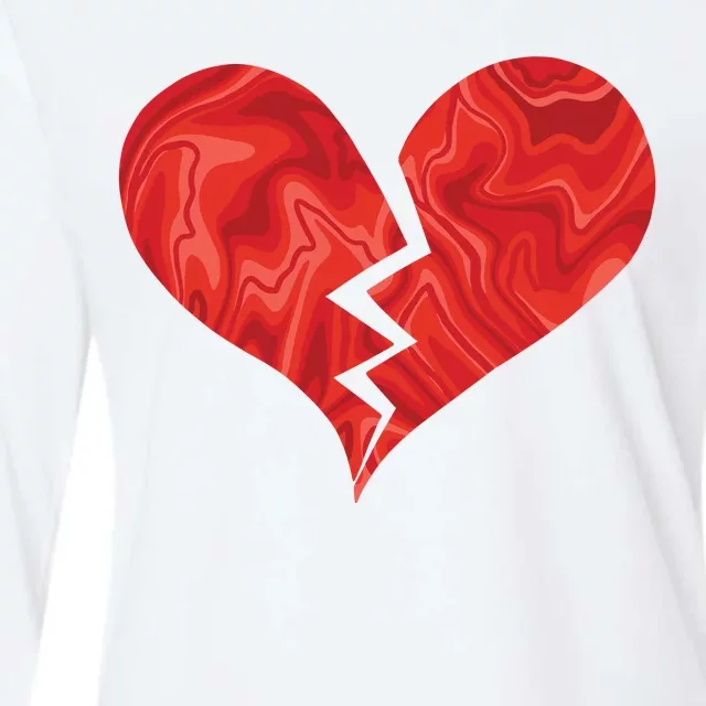 Broken Heart Anti Valentine Womens Cotton Relaxed Long Sleeve T-Shirt