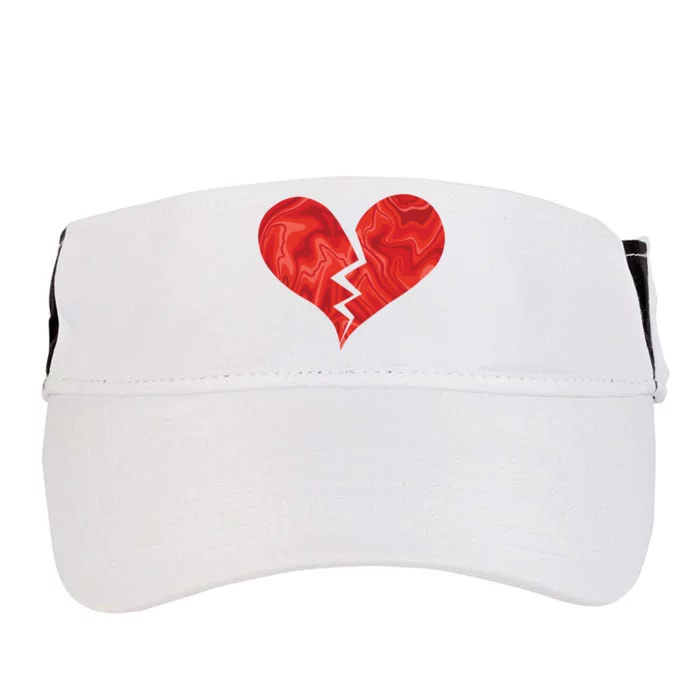 Broken Heart Anti Valentine Adult Drive Performance Visor