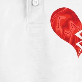 Broken Heart Anti Valentine Dry Zone Grid Performance Polo