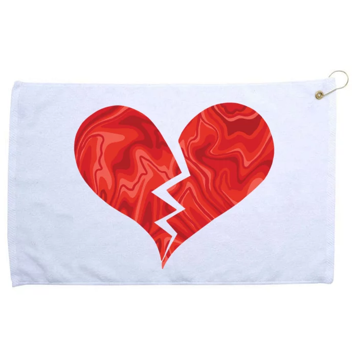 Broken Heart Anti Valentine Grommeted Golf Towel