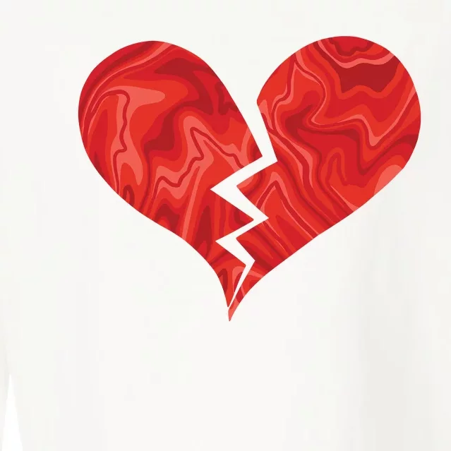 Broken Heart Anti Valentine Cropped Pullover Crew