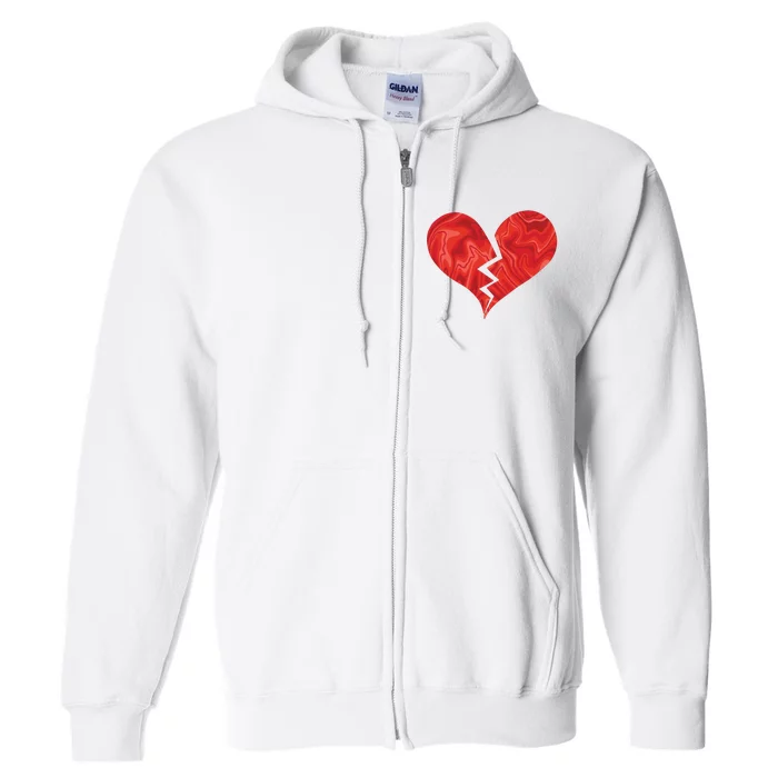 Broken Heart Anti Valentine Full Zip Hoodie