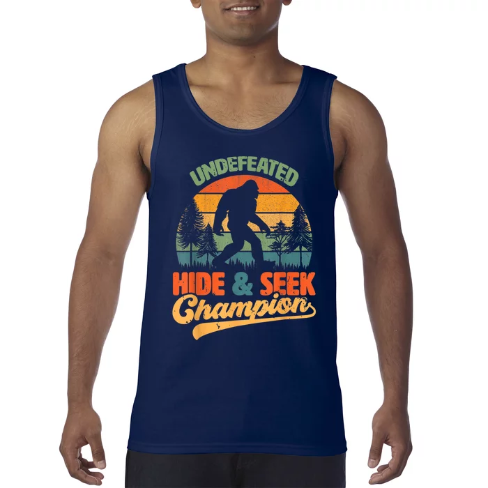 Bigfoot Hide And Seek Champ Sasquatch Hiding Champion Retro Tank Top