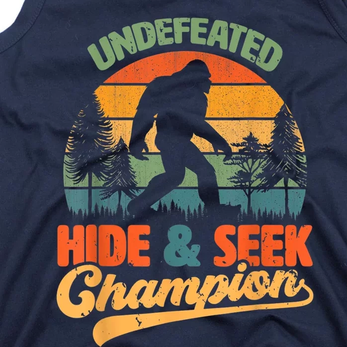 Bigfoot Hide And Seek Champ Sasquatch Hiding Champion Retro Tank Top