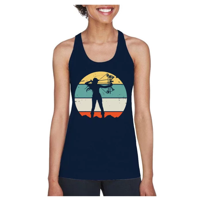 Bow Hunting Archery Retro Vintage Women's Racerback Tank