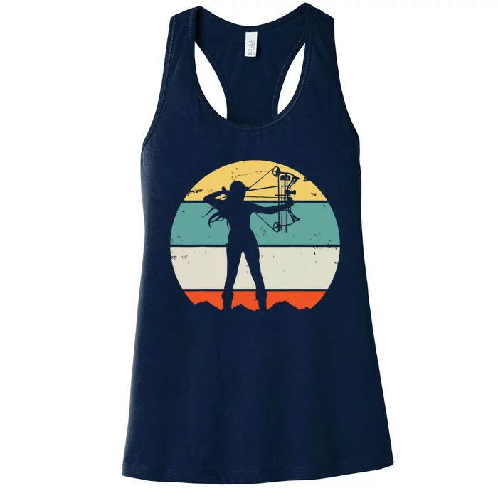 Bow Hunting Archery Retro Vintage Women's Racerback Tank