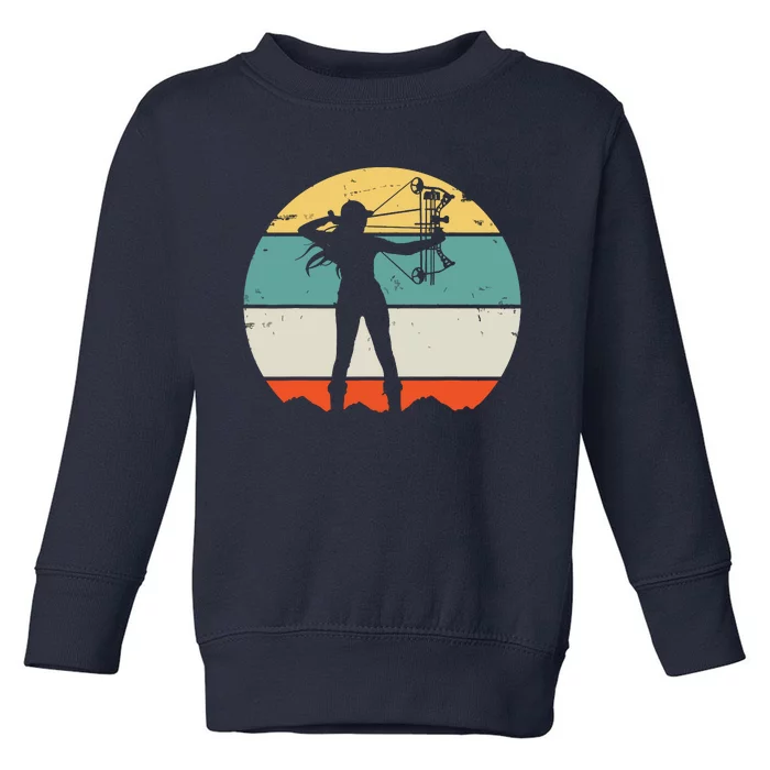 Bow Hunting Archery Retro Vintage Toddler Sweatshirt