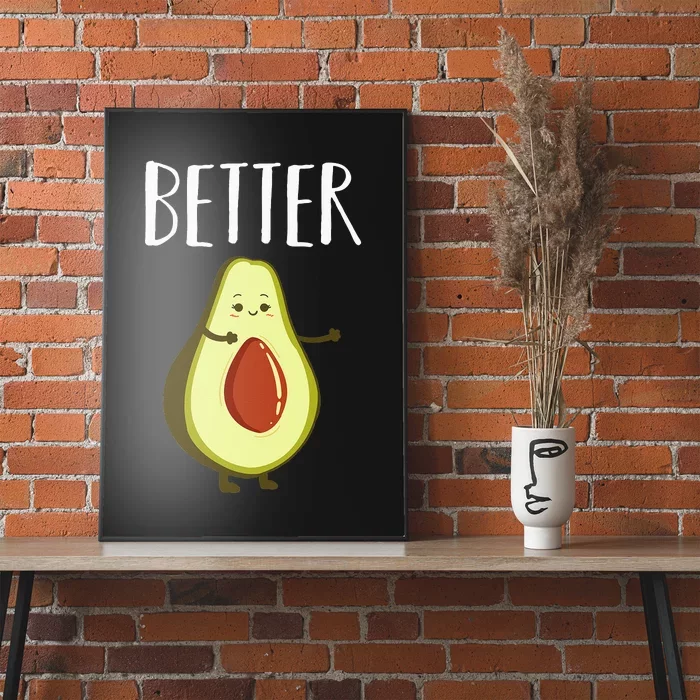 Better Half Avocado Matching Couple Valentine's Day Wedding Poster